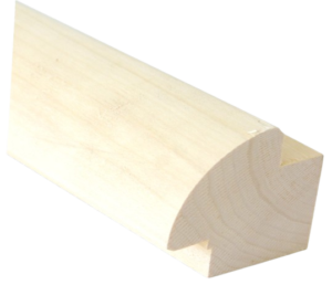 Sauna bank - Abachi balk 80x80mm met afronding 50mm