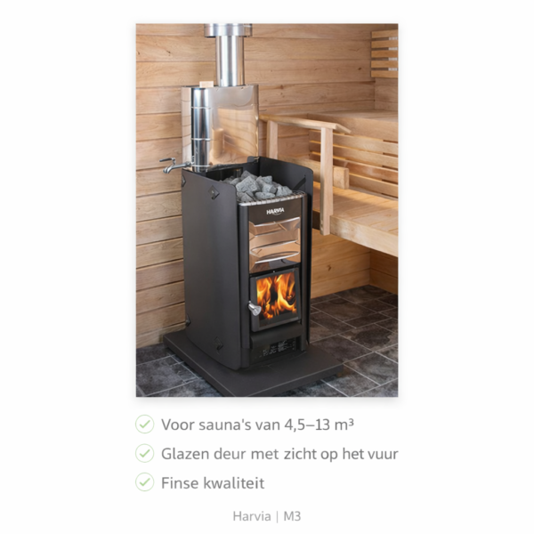 Saunakachel Harvia M3 (Houtkachel) - Afbeelding 3