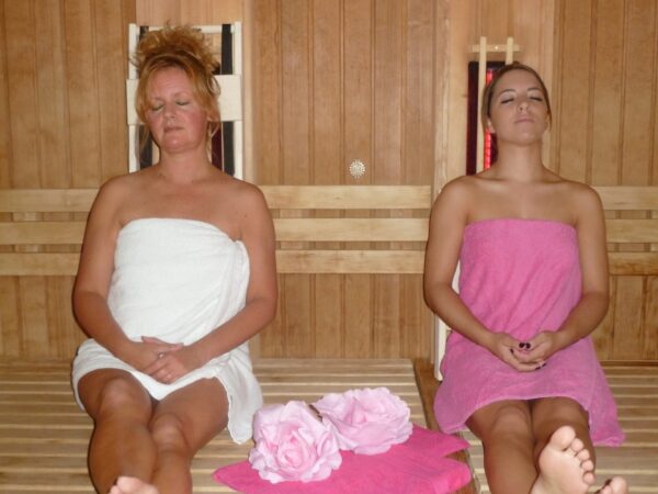 HaLu sauna rug- en hoofdsteun combinatie - Afbeelding 4