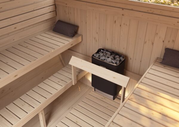 Saunakachel Harvia Top Steel Black | Ingebouwde besturing - Afbeelding 4