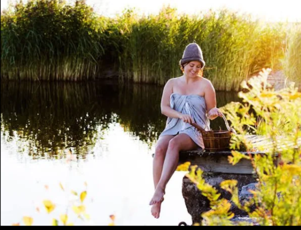 Sauna muts - vilt, bruin - Afbeelding 3