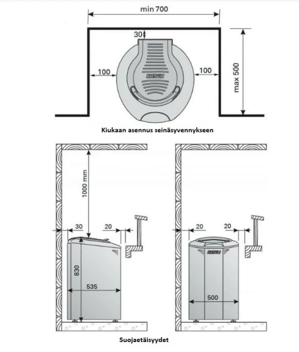 Saunakachel Harvia Forte | Geïntegreerde besturing - Afbeelding 4