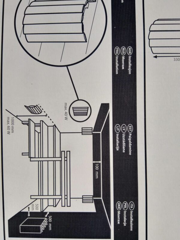 Sauna lamp | ENSTO | Hoek & Wandmodel - Afbeelding 9