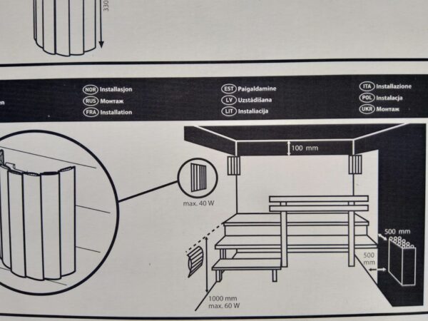 Sauna lamp | ENSTO | Hoek & Wandmodel - Afbeelding 8