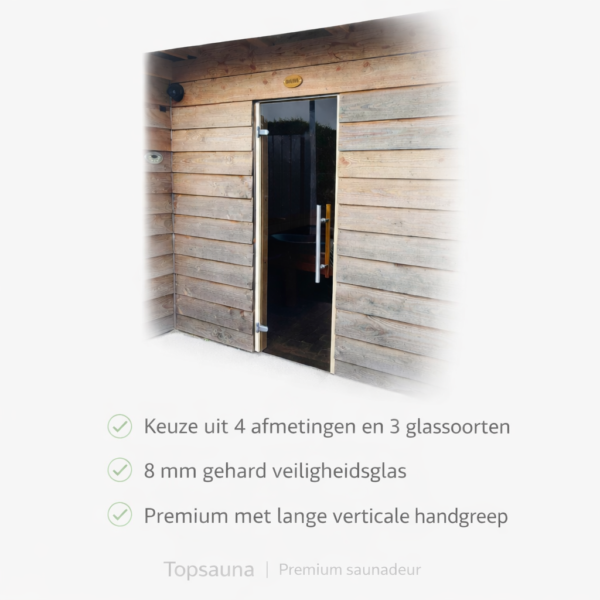 Premium saunadeur | Diverse afmetingen & glas - Afbeelding 2