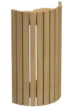 Saunalamp lampenkap – Donker hout | Verticaal latten