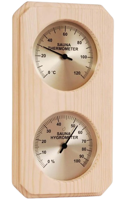 Sauna thermo- &  hygrometer | Verticaal | Aspen