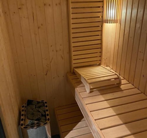 Zelfbouw sauna binnenkant