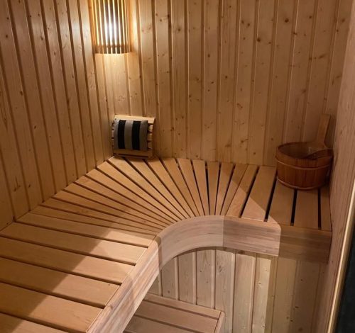 Zelfbouw sauna bank