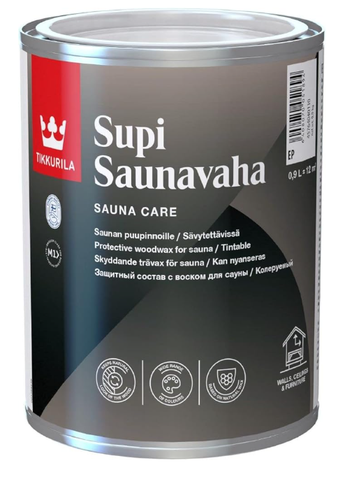 Supi Sauna Wax kleur 1 liter | Grijs, zwart, wit