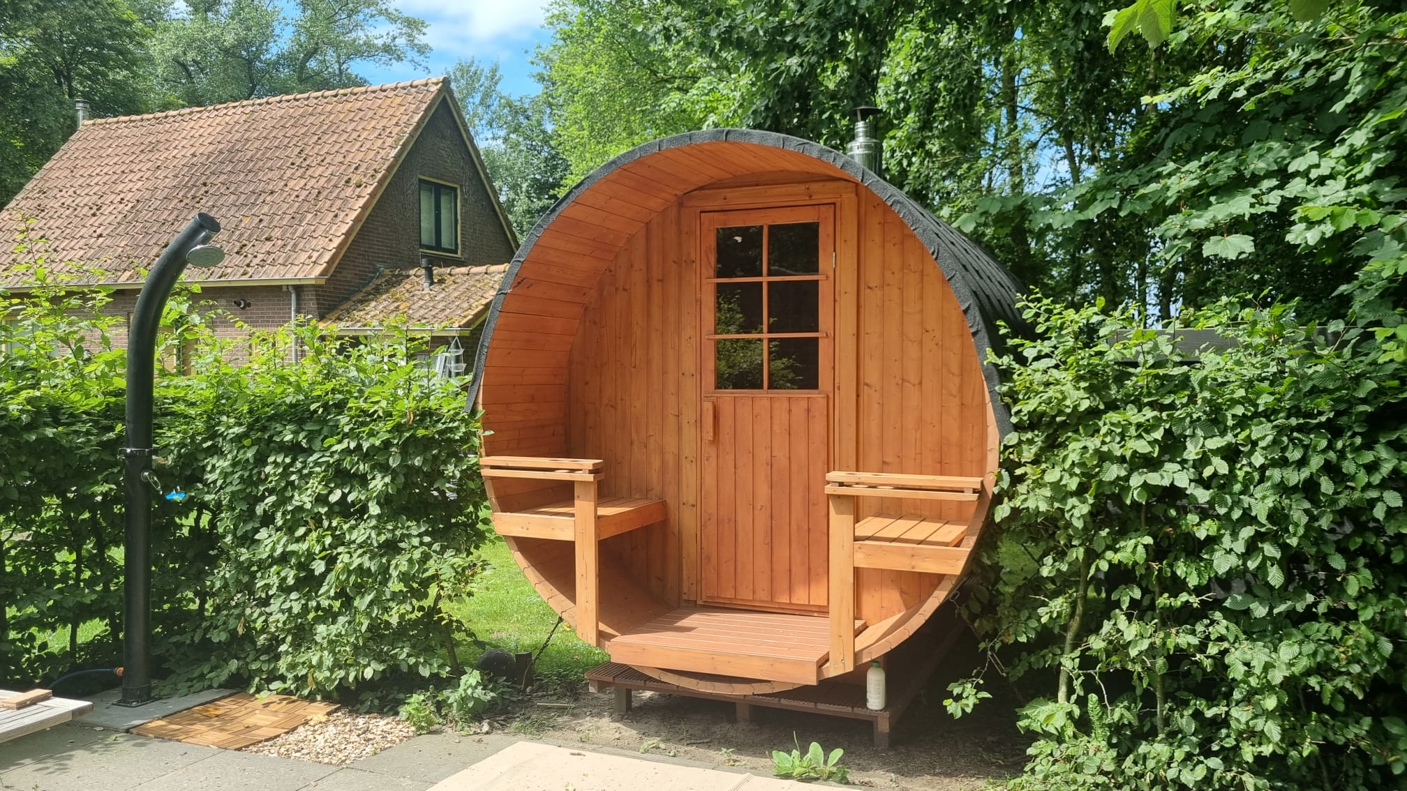 Barrelsauna exterieur