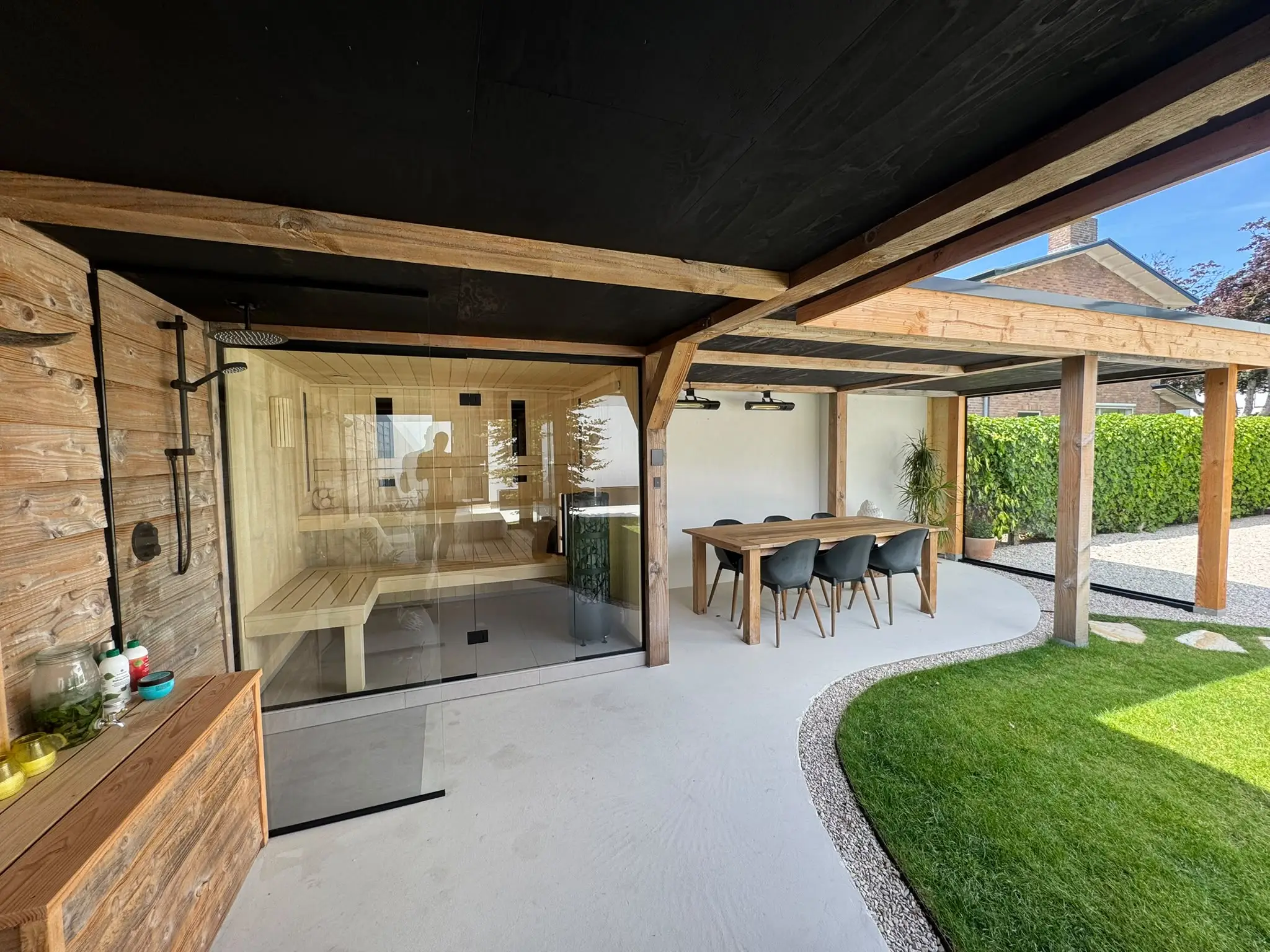 Sauna in tuin Bergen